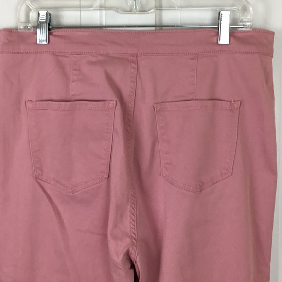 Fashion Nova Pink Flare Jeans Plus size 2X Distressed Extreme Bell Bottom NWT - Picture 4 of 11